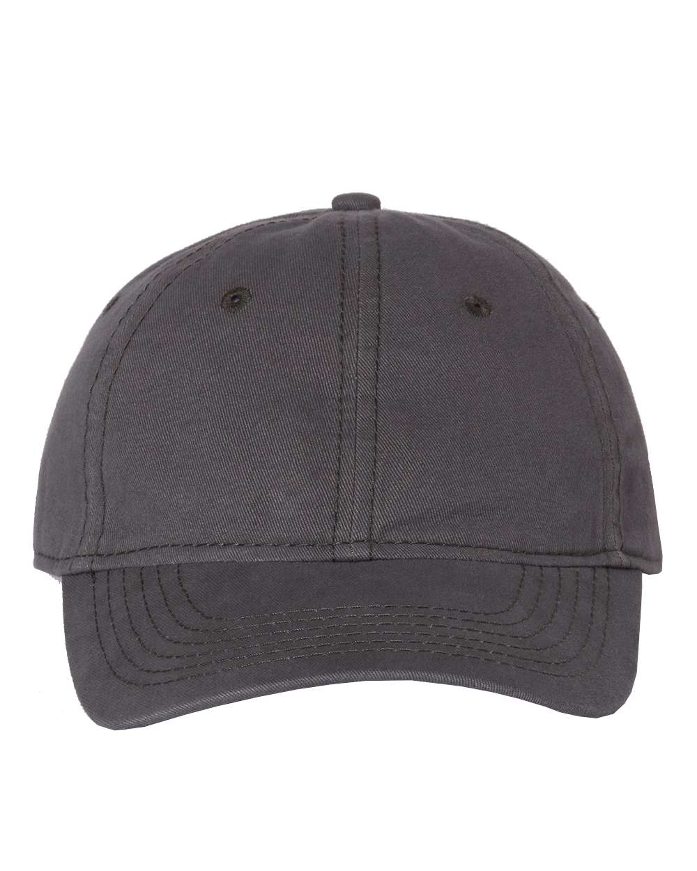 Front View of Charcoal Unstructured Cap - AH35
