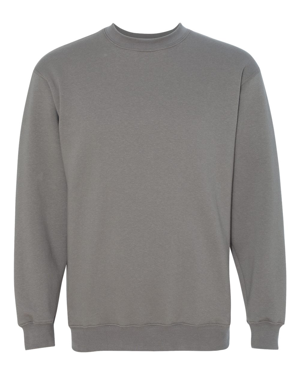 Front View of Charcoal USA-Made Crewneck Sweatshirt - 1102