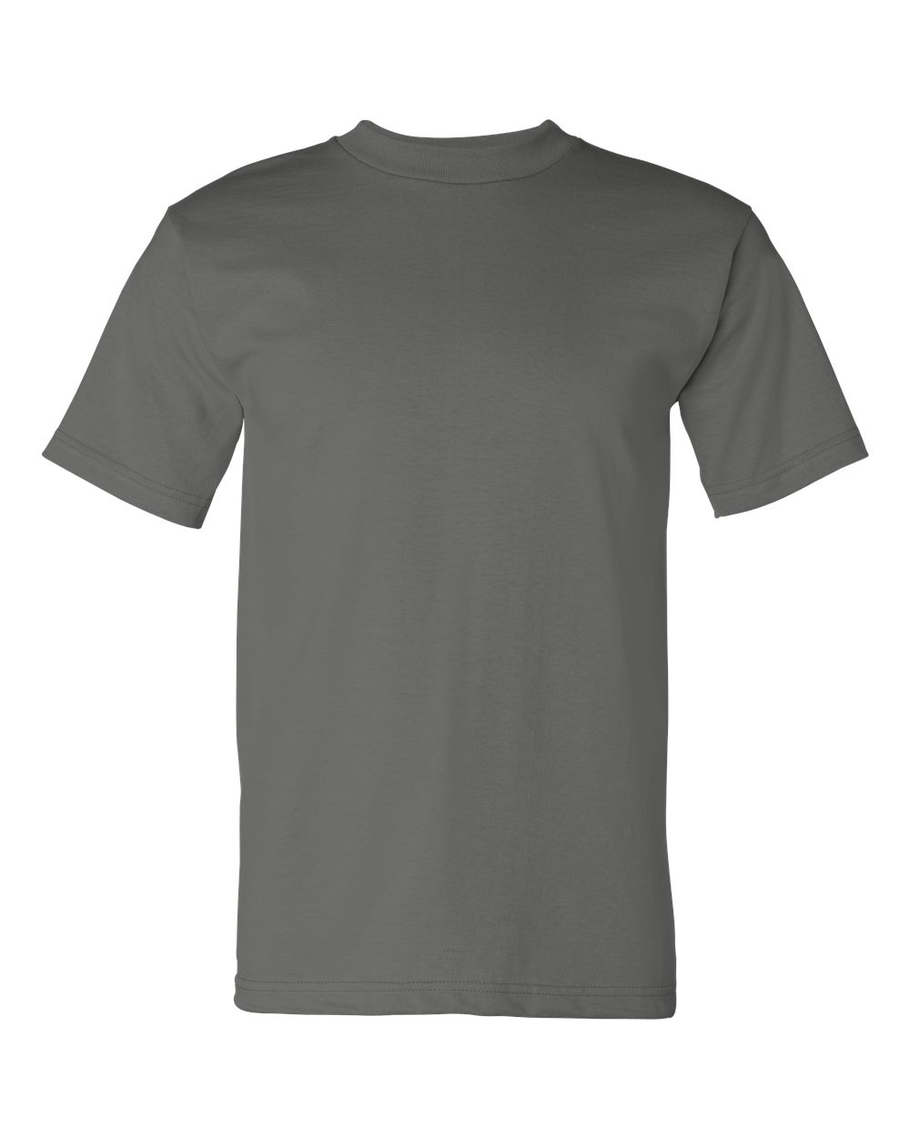 Front View of Charcoal USA-Made Heavyweight T-Shirt - 5100
