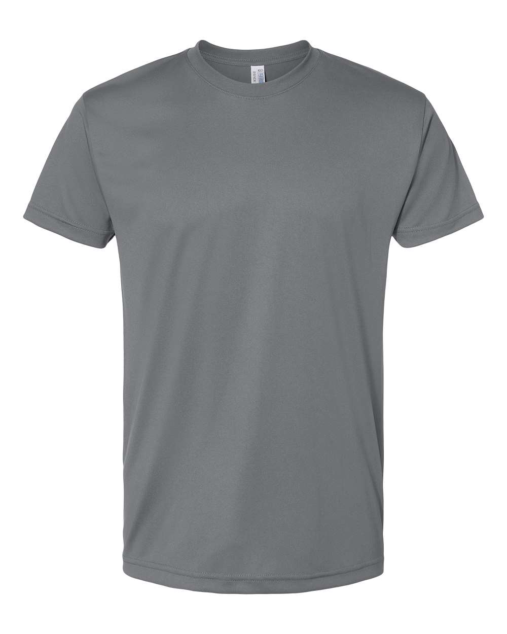 Front View of Charcoal USA-Made Performance T-Shirt - 5300