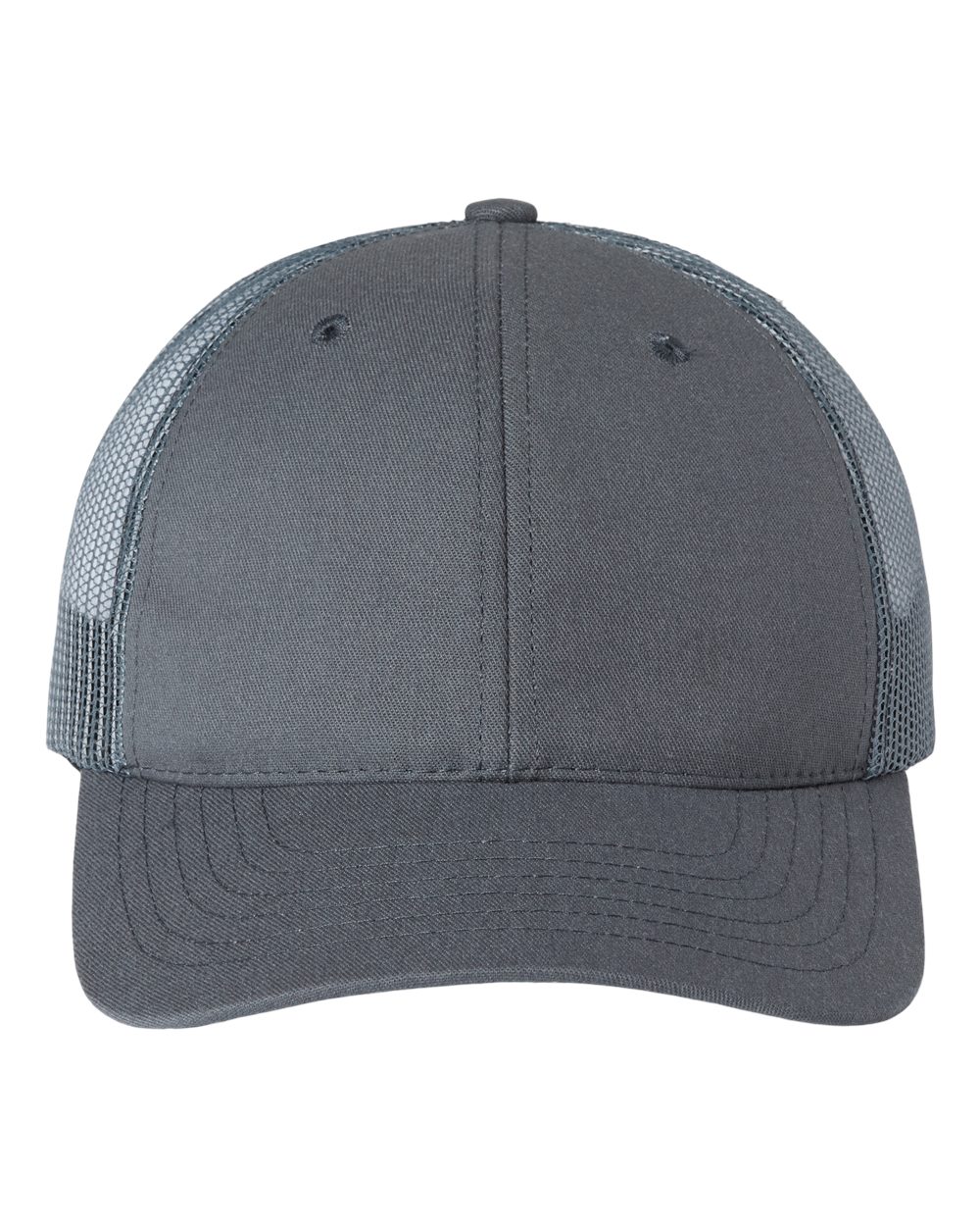 Front View of Charcoal USA-Made Trucker Cap - USA100