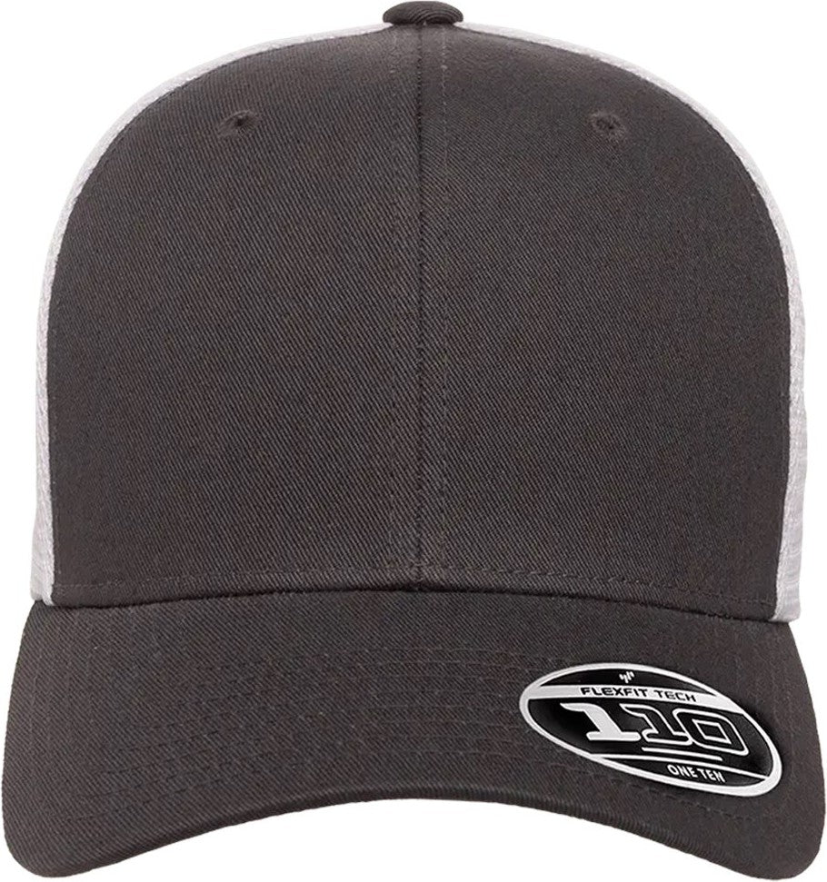 Front View of Charcoal/ White 110® Mesh-Back Cap - 110M