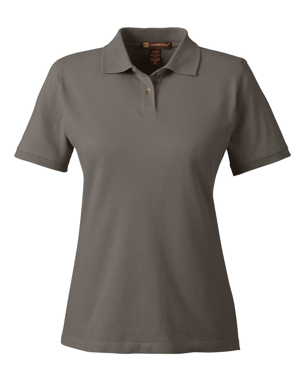 Front View of Charcoal Women's Cotton Polo - M200W
