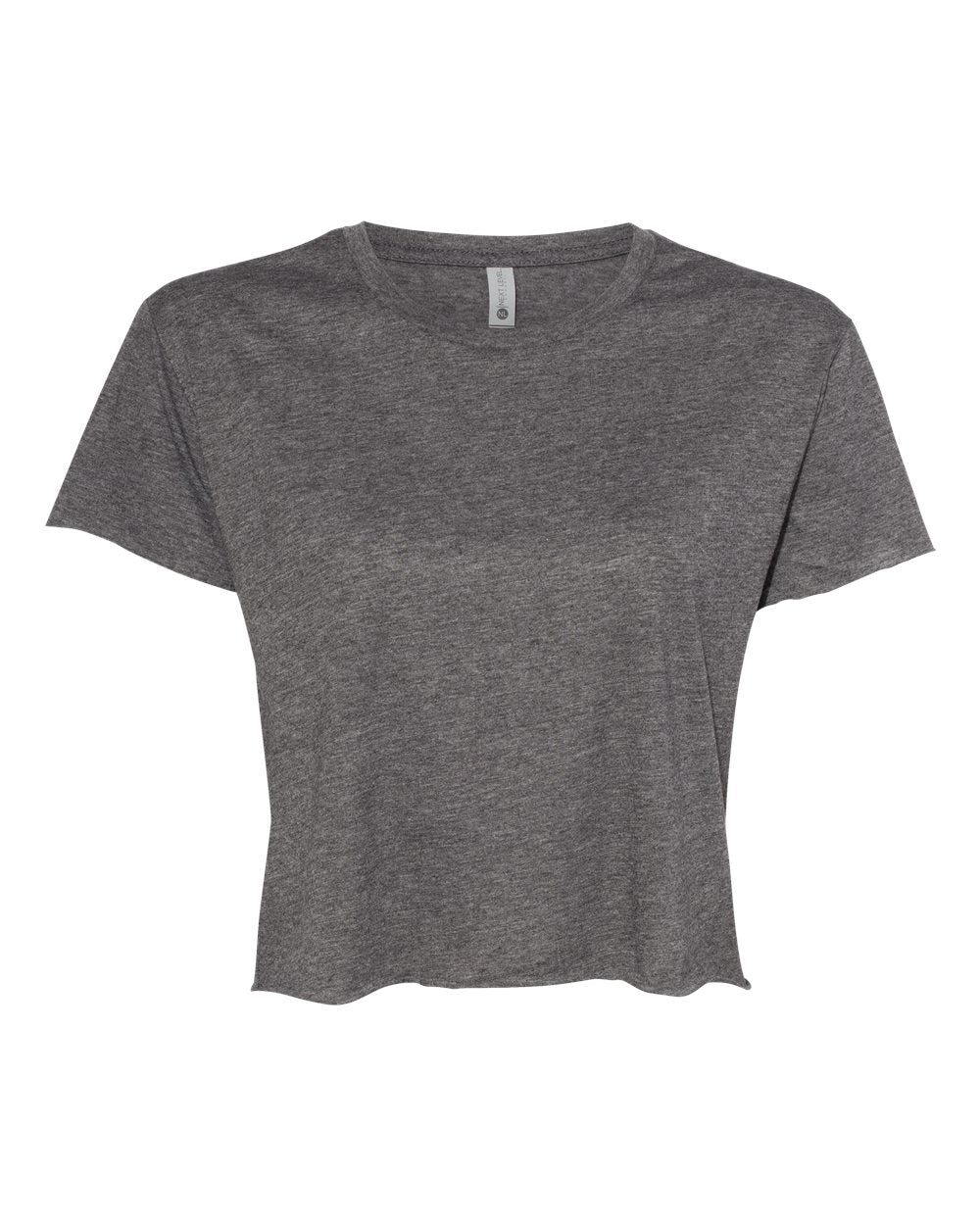 Front View of Charcoal Women's Festival Crop Top - 5080