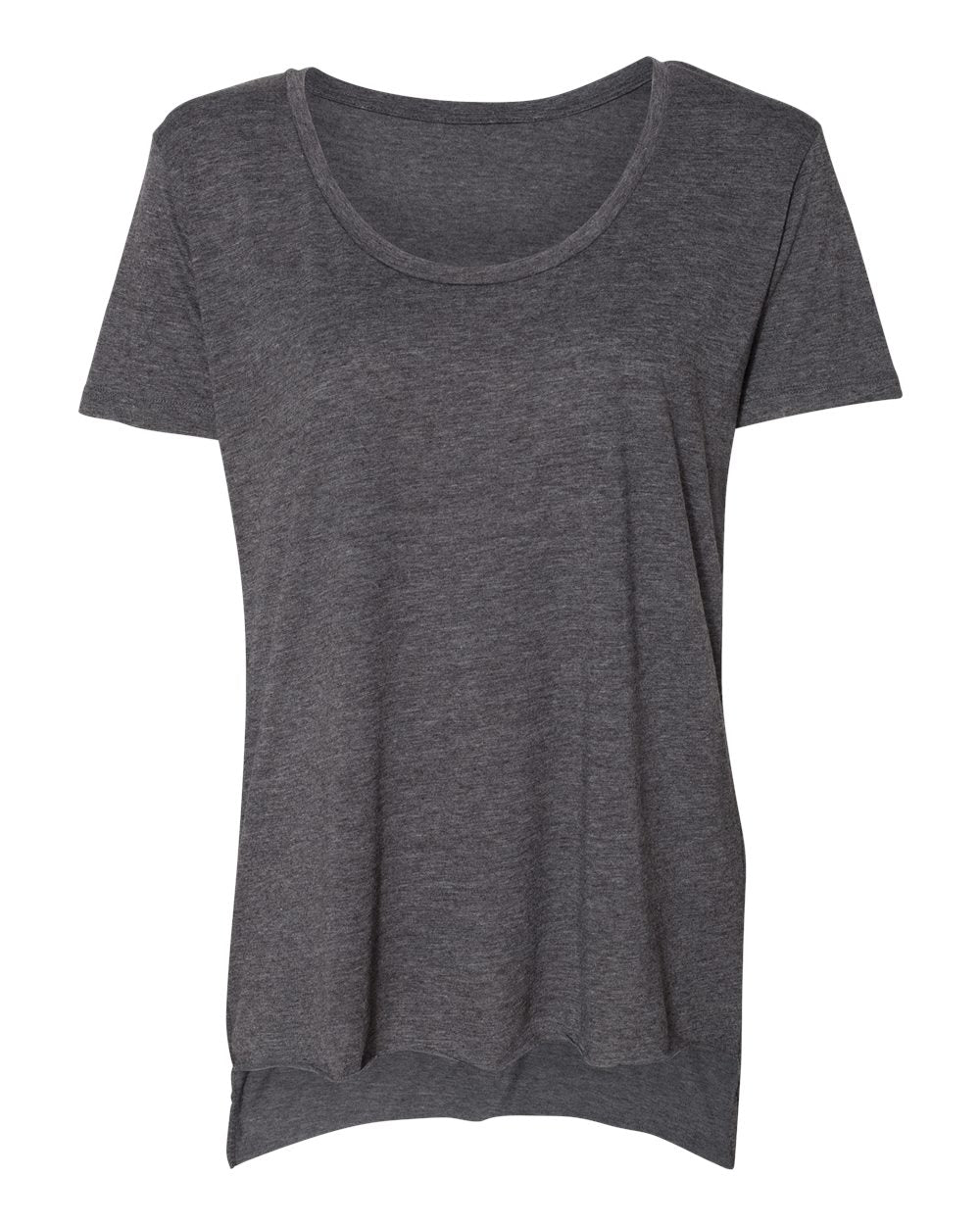 Front View of Charcoal Women's Festival Scoop Neck T-Shirt - 5030