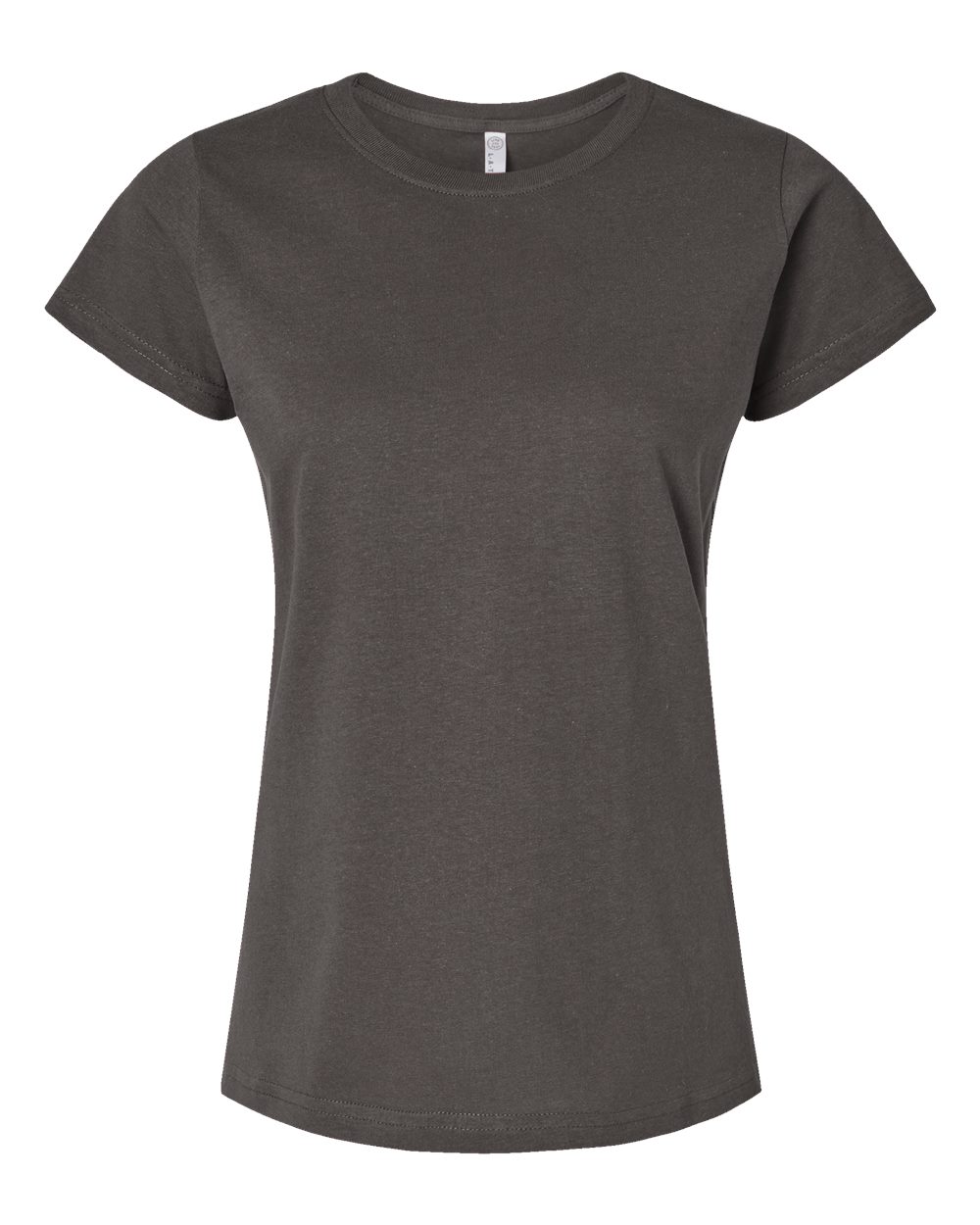 Front View of Charcoal Women's Fine Jersey Tee - 3516