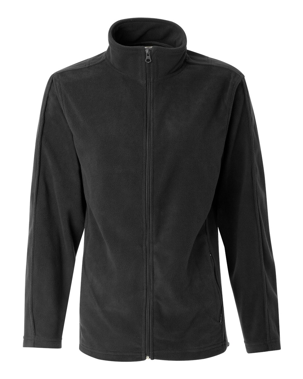 Front View of Charcoal Women's Microfleece Full-Zip Jacket - 5301