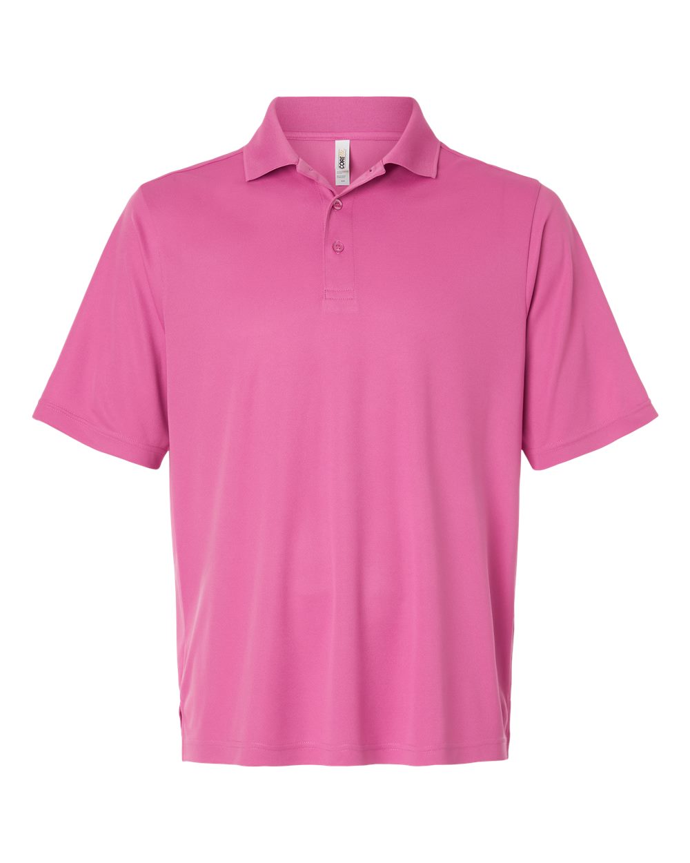 Front View of Charity Pink Men's Nova Performance Pique Polo - CE108