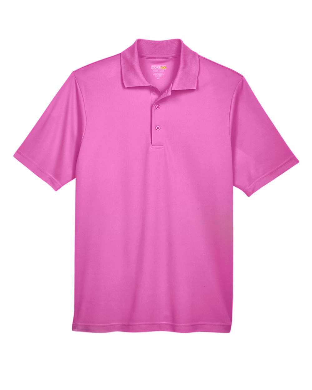 Front View of Charity Pink Men's Origin Performance Piqué Polo - 88181