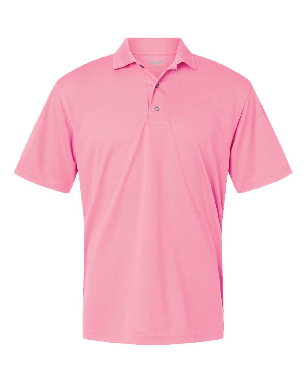 Front View of Charity Pink Saratoga Performance Mini Mesh Polo - 100
