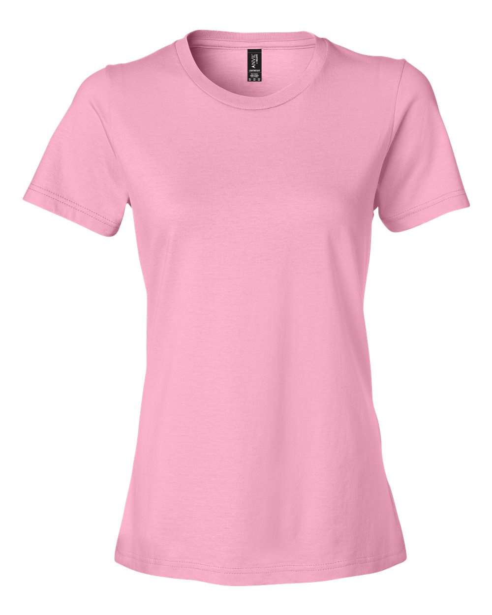 Front View of Charity Pink Softstyle® Women’s Lightweight T-Shirt - 880