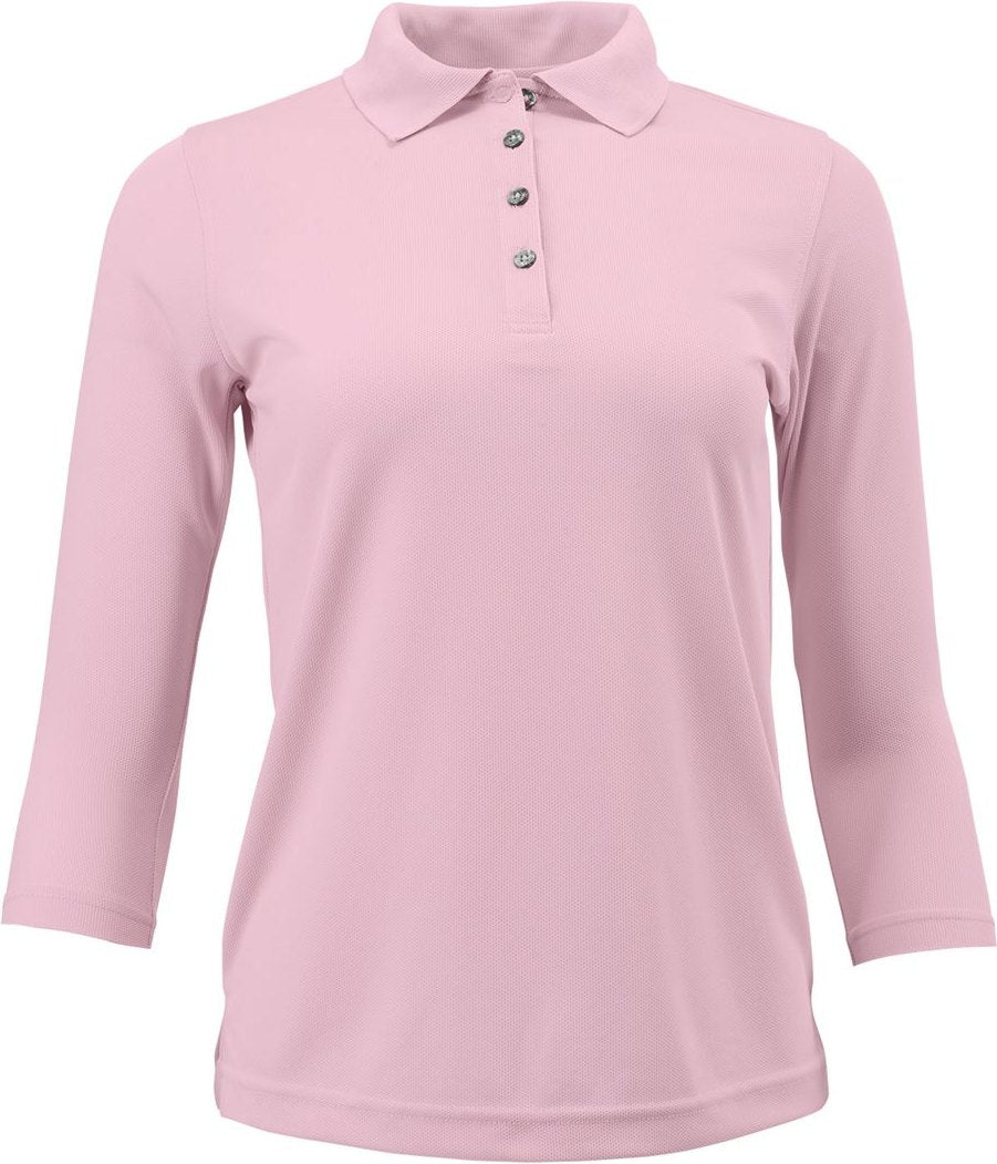 Charity Pink Women's Lady Palm Three-Quarter Sleeve Polo - 120