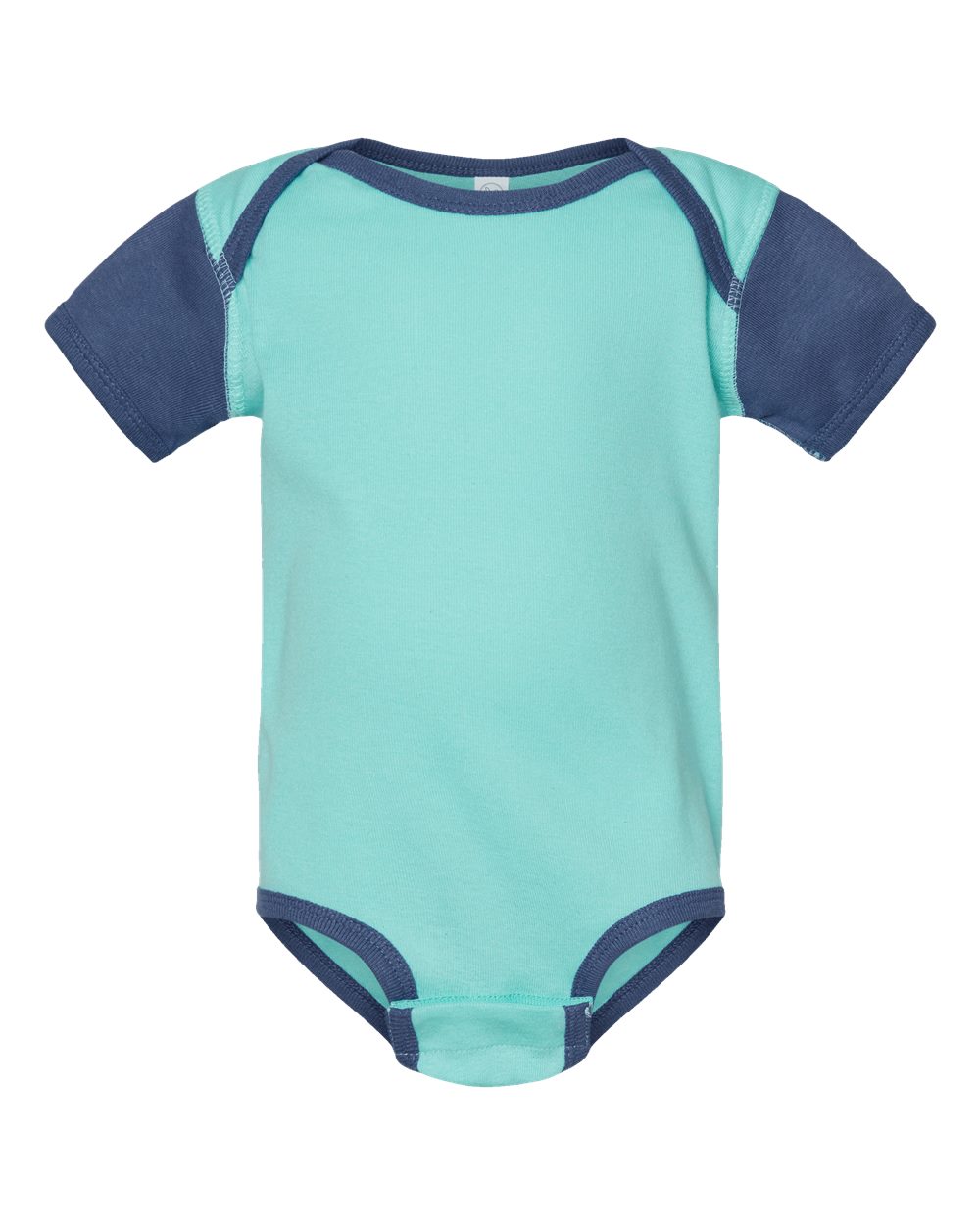 Front View of Chill/ Indigo Infant Baby Rib Bodysuit - 4400