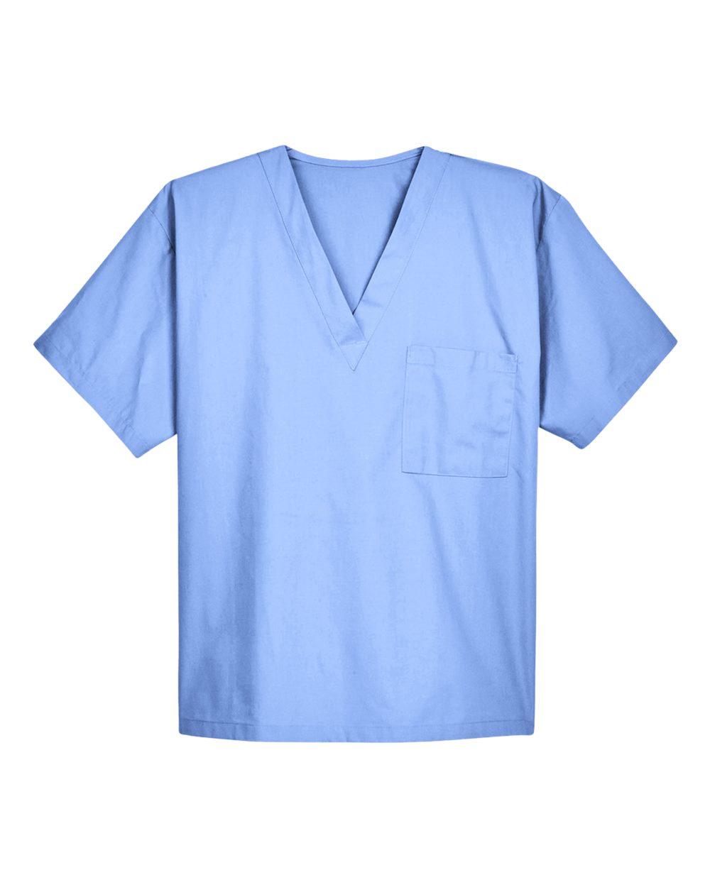 Front View of Ciel Blue Unisex Restore Scrub Top - M897