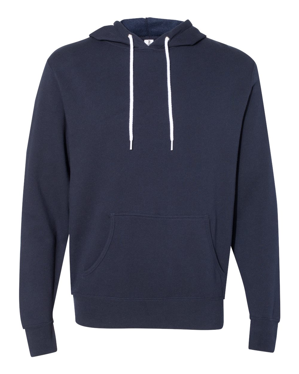 Front View of Classic Navy Lightweight Hooded Sweatshirt - AFX90UN