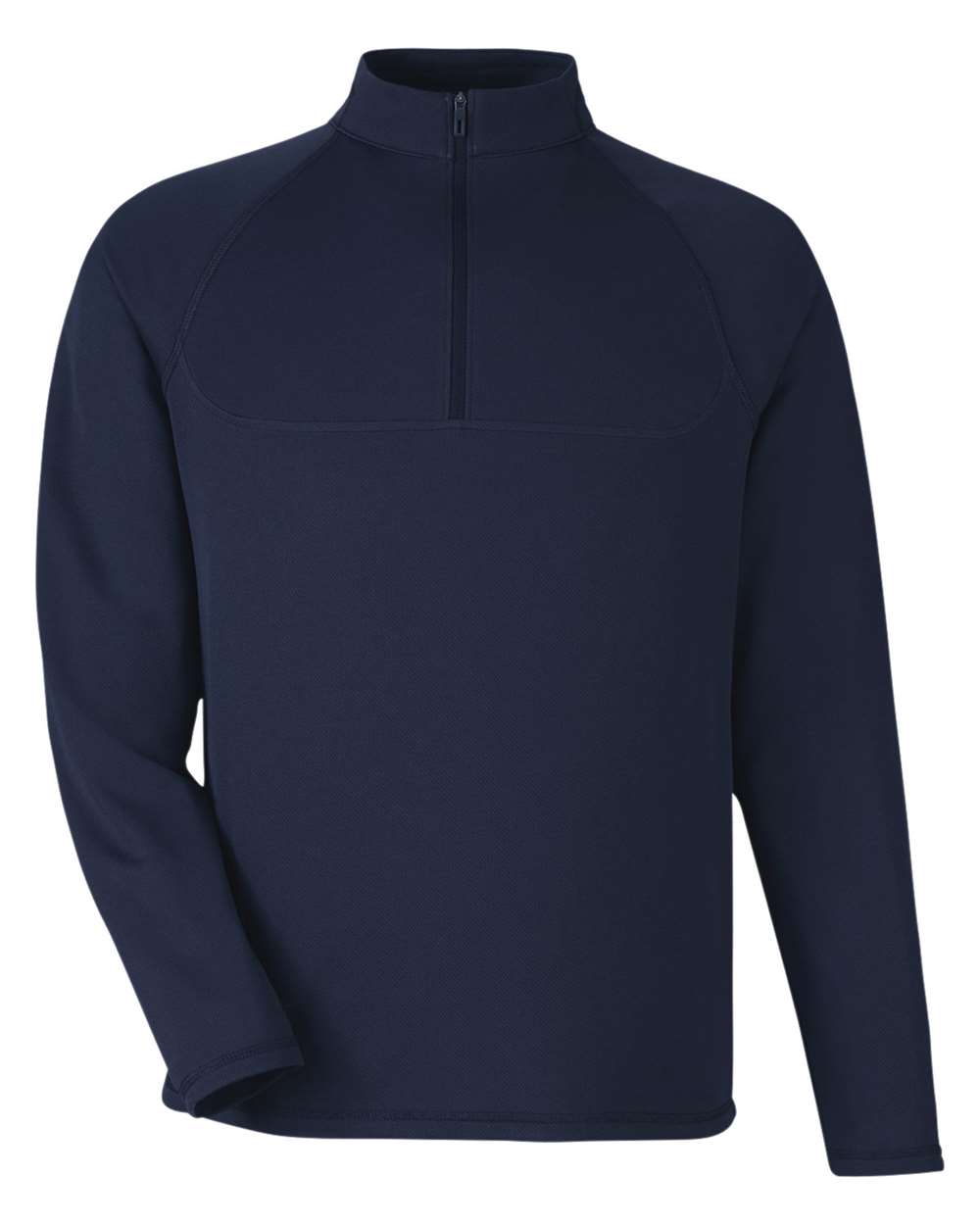 Front View of Classic Navy Men's Revive Coolcore® Quarter-Zip Pullover - NE410
