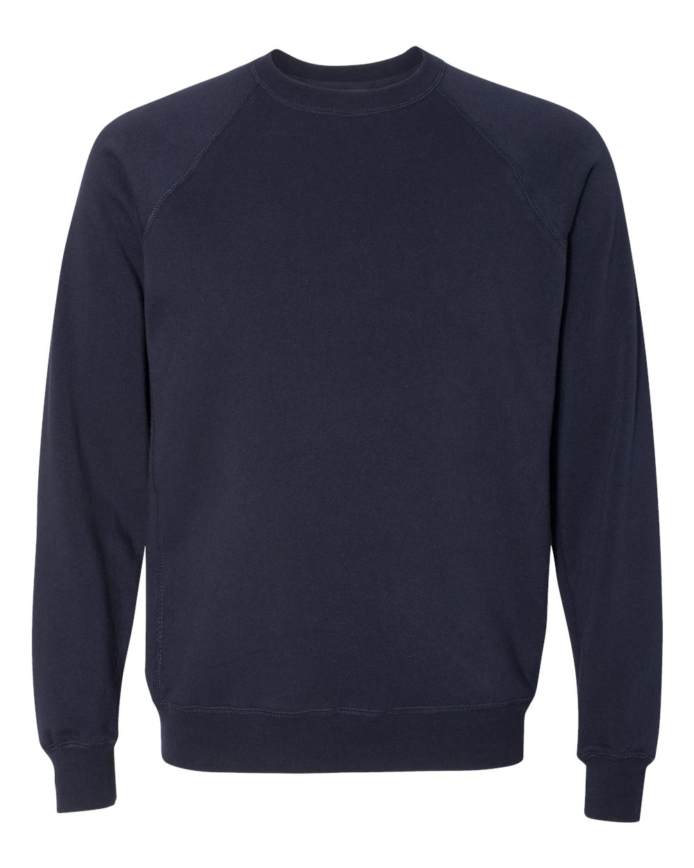 Front View of Classic Navy Special Blend Crewneck Raglan Sweatshirt - PRM30SBC