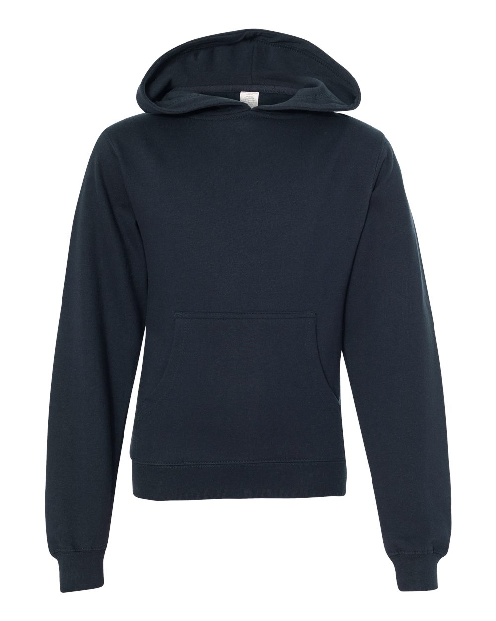 Front View of Classic Navy Youth Midweight Hooded Sweatshirt - SS4001Y
