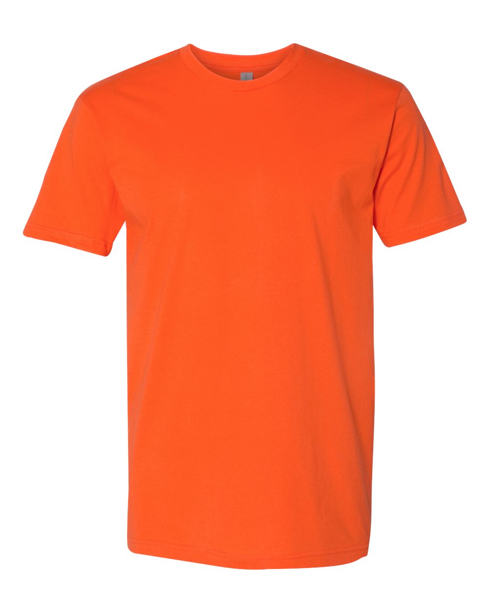 Front View of Classic Orange Cotton T-Shirt - 3600