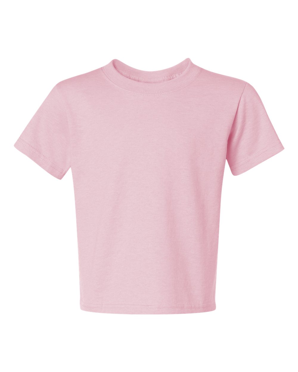 Front View of Classic Pink Dri-Power® Youth 50/50 T-Shirt - 29BR