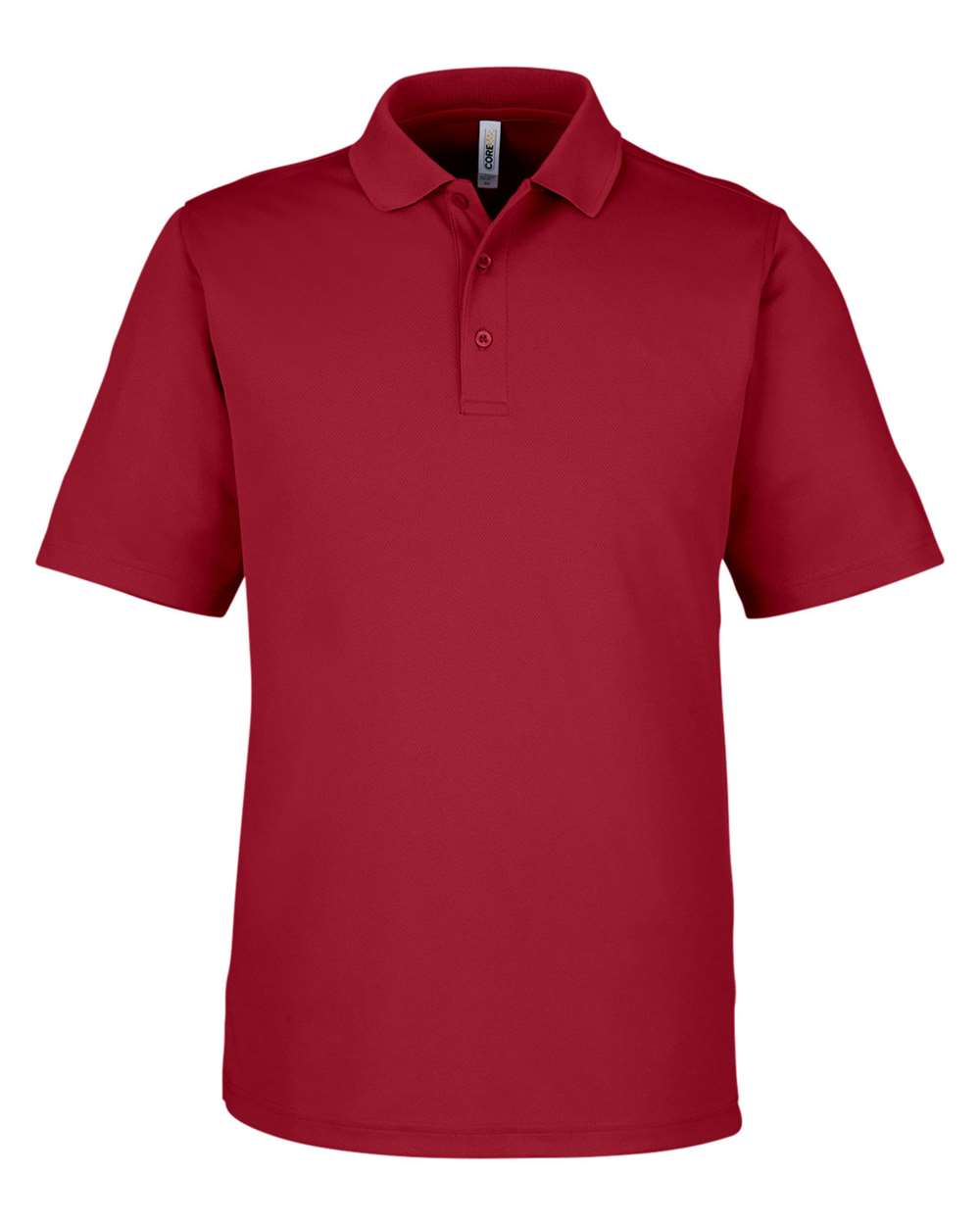Front View of Classic Red Men's Market Snag Protect Mesh Polo - CE104