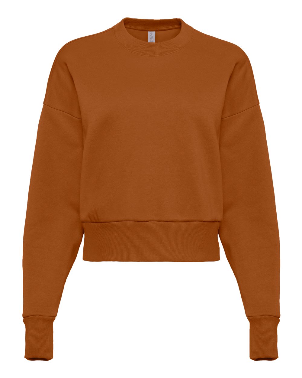 Front View of Clay Women's Heavyweight Crewneck Sweatshirt - 9087