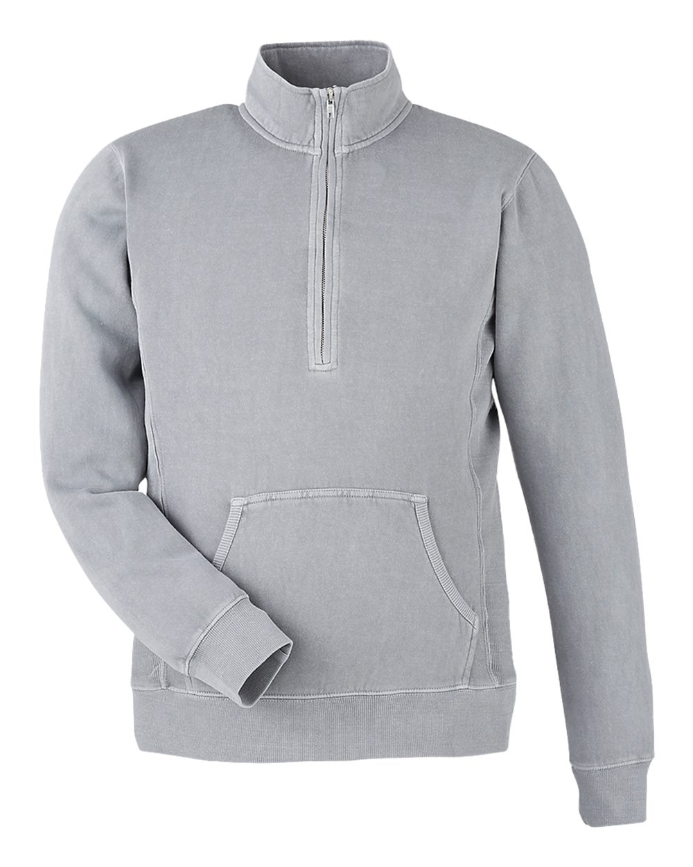 Front View of Cloud Pigment-Dyed Fleece Quarter-Zip Pullover - 8732