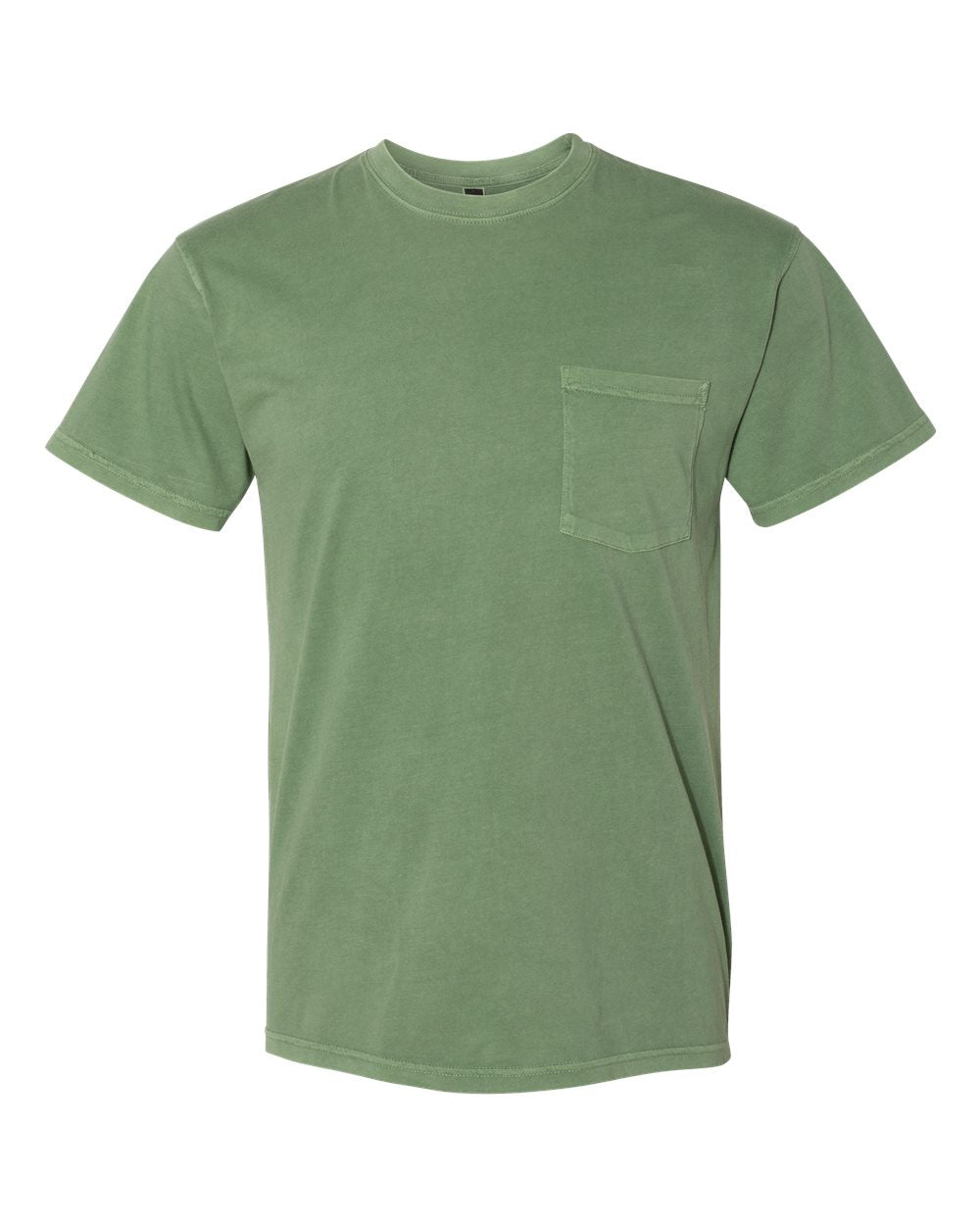 Front View of Clover Inspired Dye Short Sleeve Pocket T-Shirt - 7415