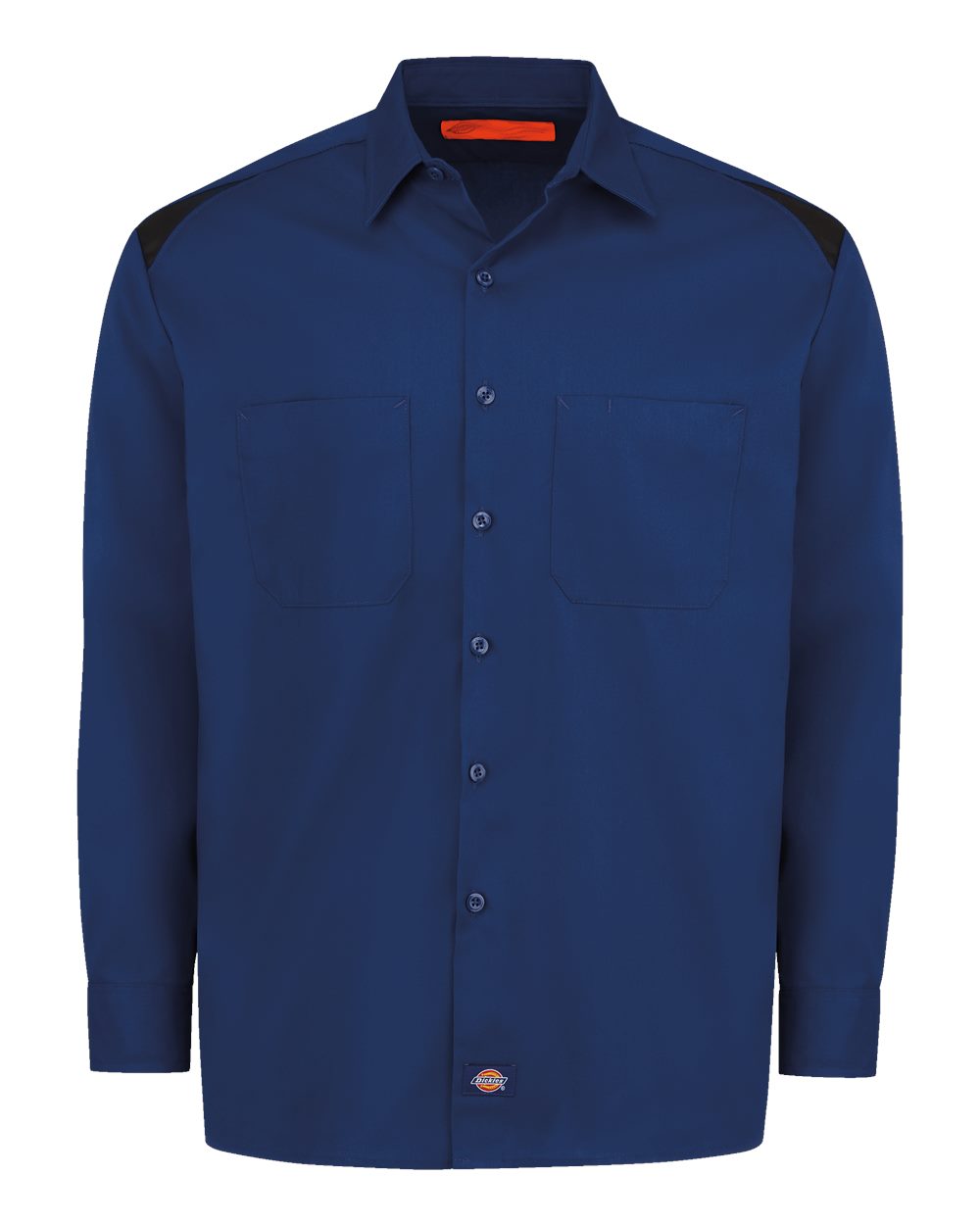 Front View of Cobalt Blue/ Black Long Sleeve Performance Team Shirt - Tall Sizes - 6605T