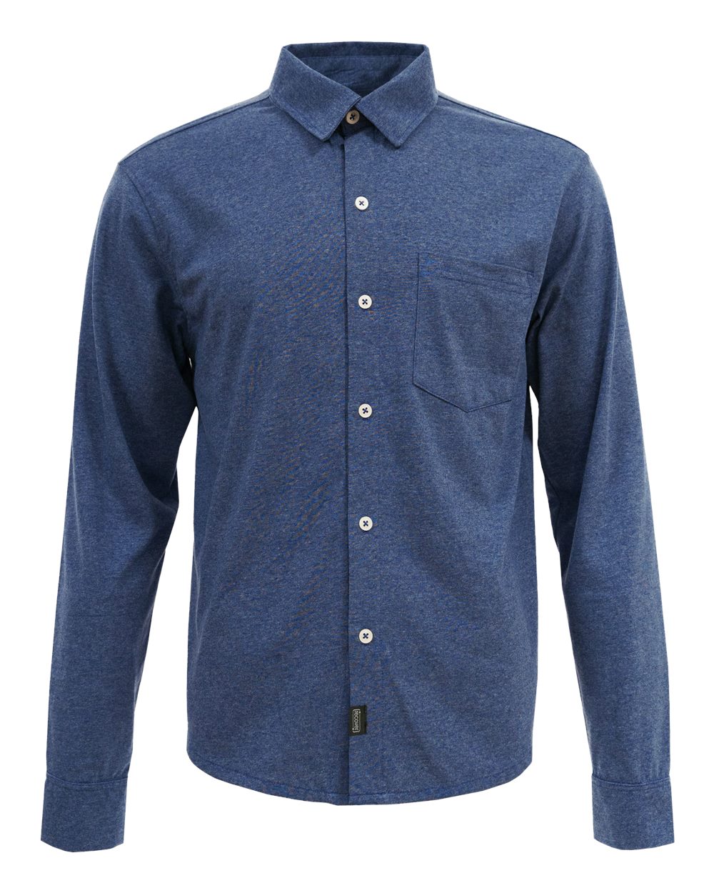 Front View of Cobalt Eco Button Down Shirt - EC650