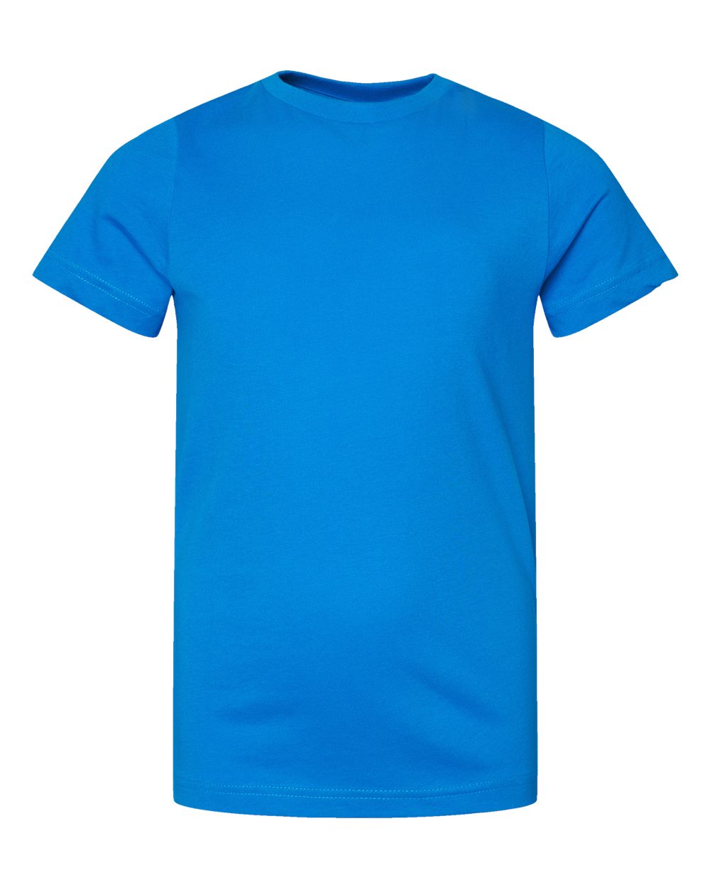 Front View of Cobalt Youth Fine Jersey Tee - 6101