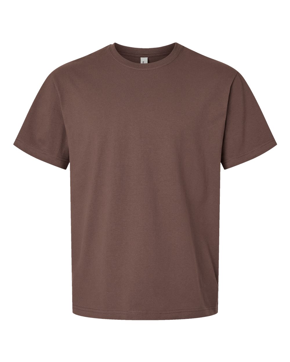 Front View of Cocoa 7.5 oz Heavyweight Tee - 4610