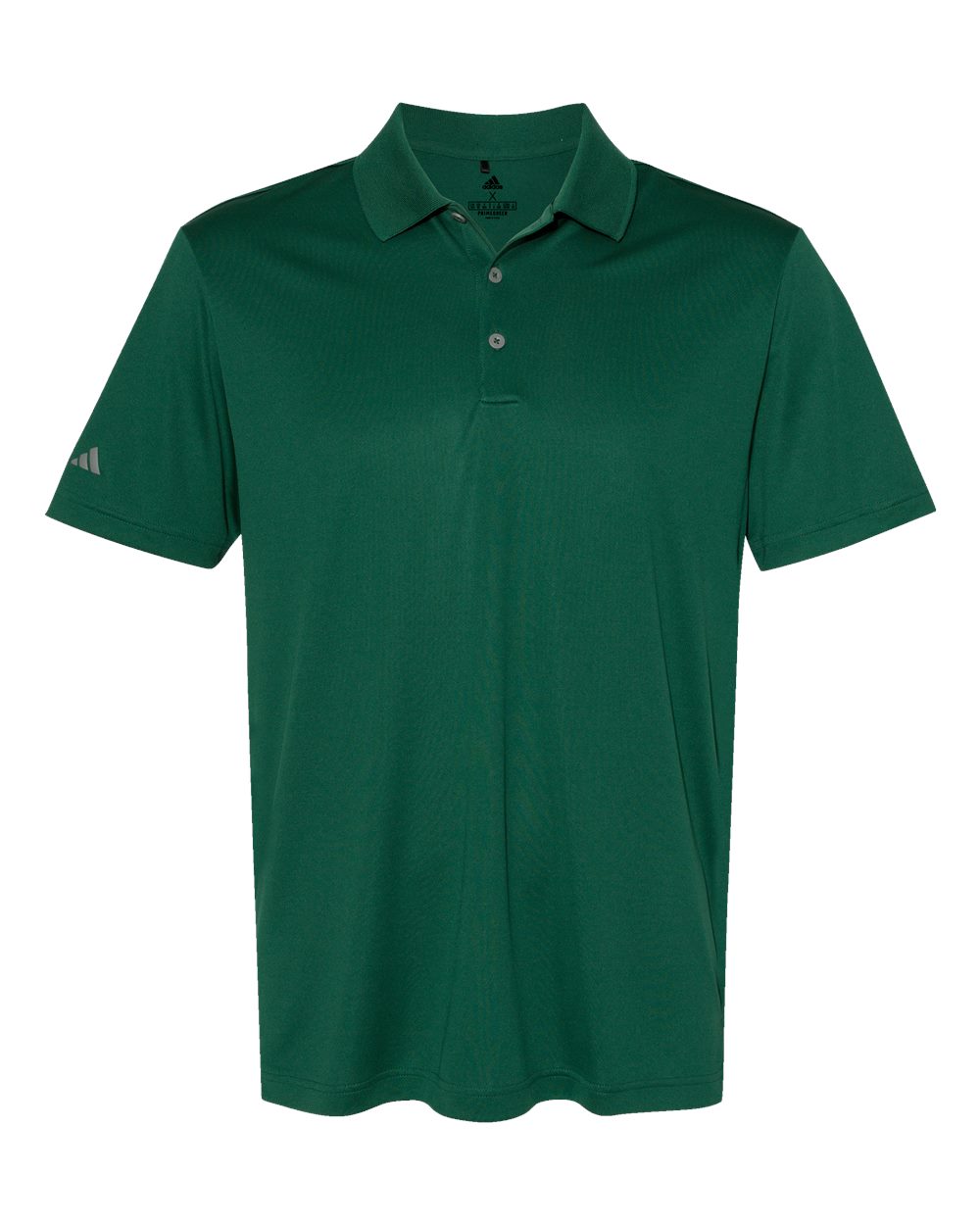Front View of Collegiate Green Performance Polo - A230