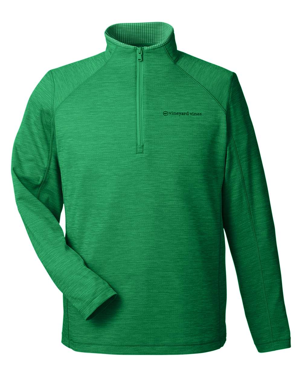 Front View of Collegiate Green Sankaty Quarter-Zip Pullover - K002709