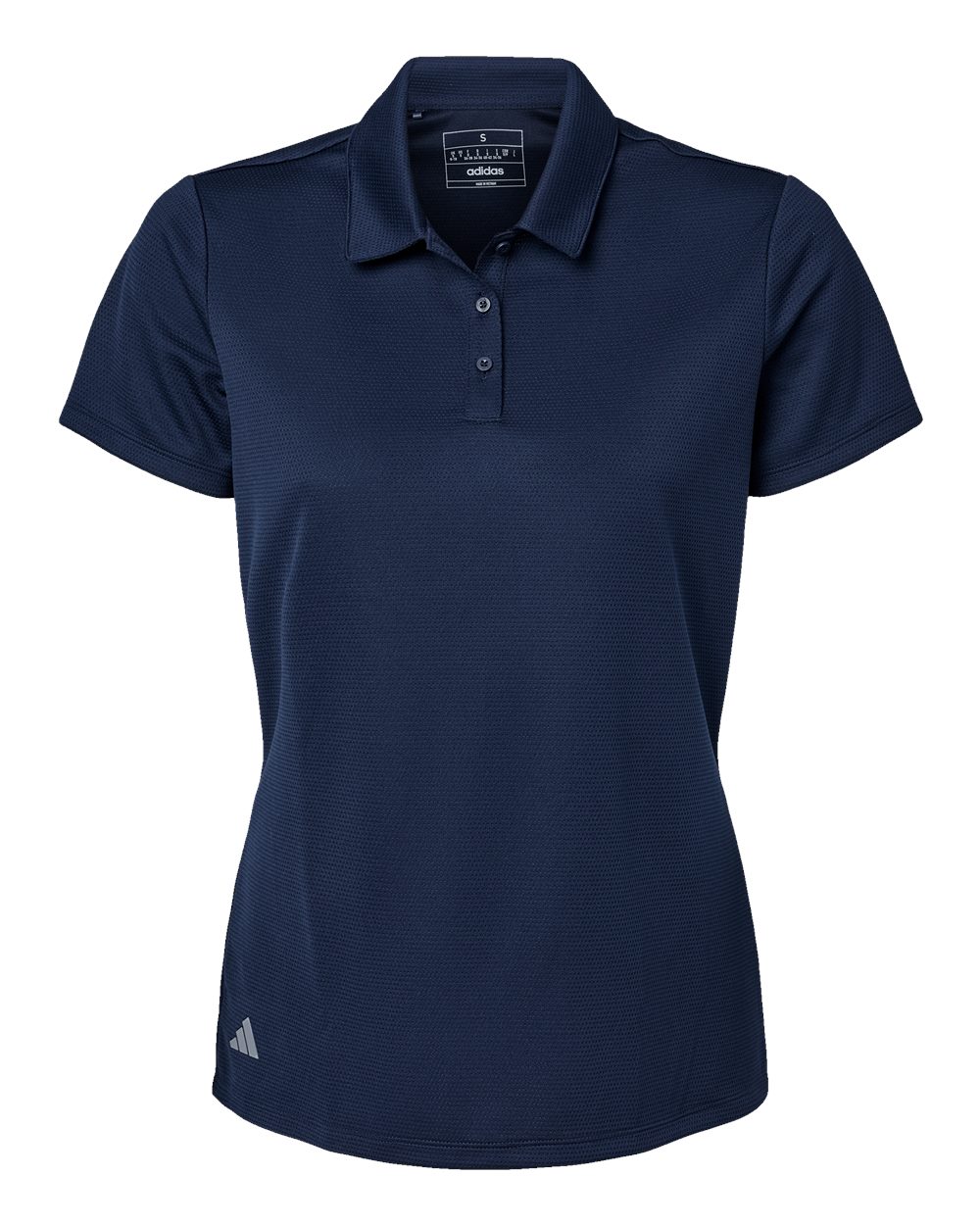 Front View of Collegiate Navy Women's Micro Pique Polo - A581
