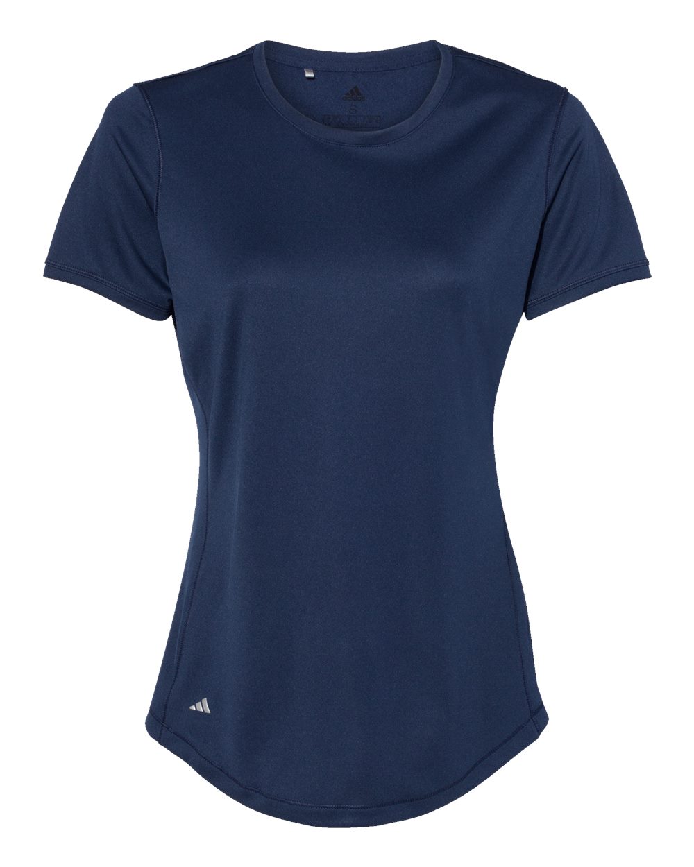 Front View of Collegiate Navy Women's Sport T-Shirt - A377