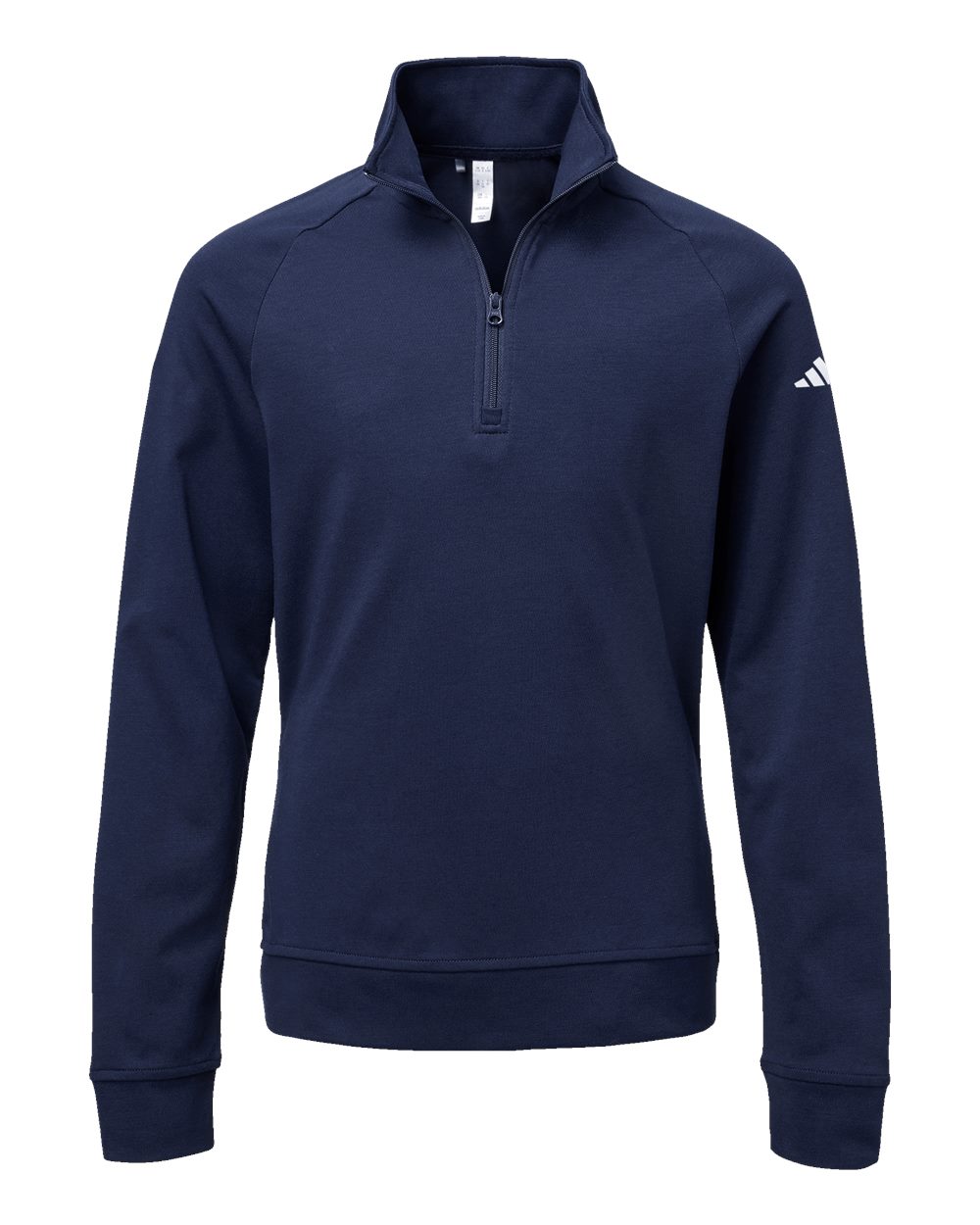 Front View of Collegiate Navy Youth Quarter-Zip Pullover - A4001