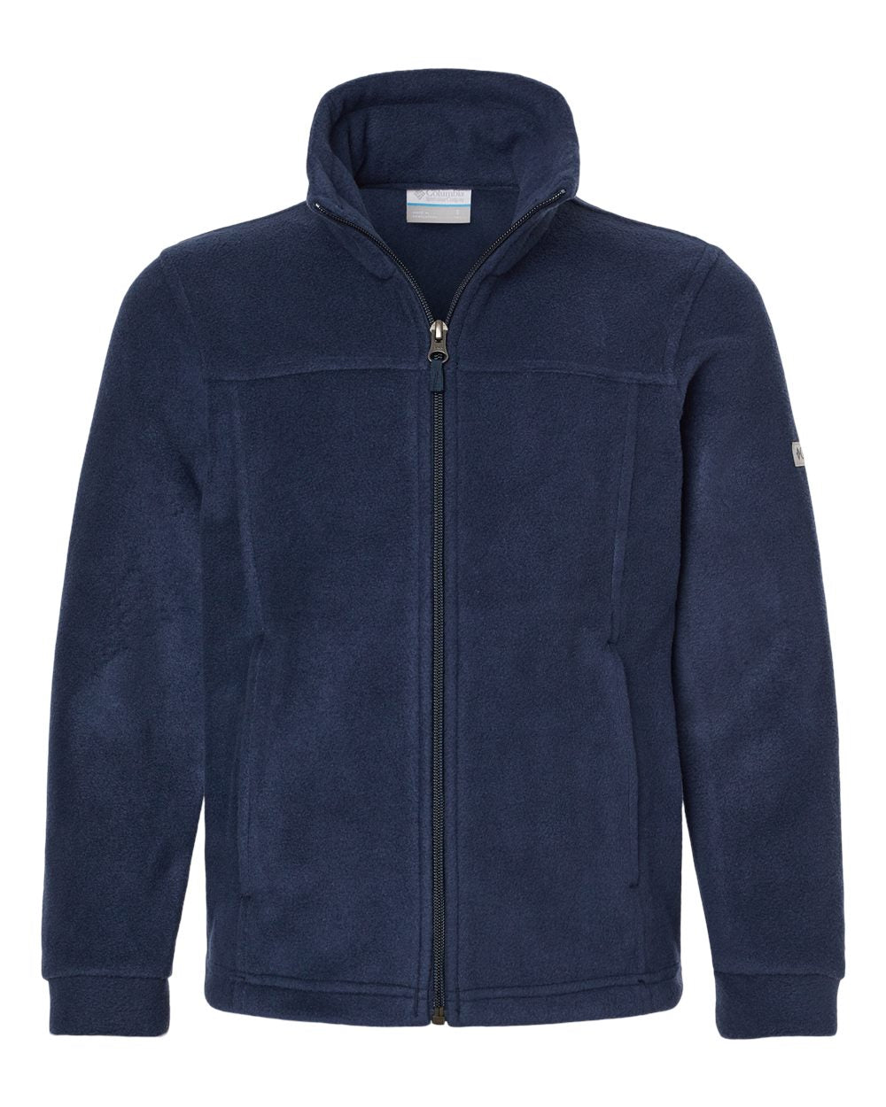 Front View of Collegiate Navy Youth Steens Mountain™ II Fleece Full-Zip Jacket - 212479