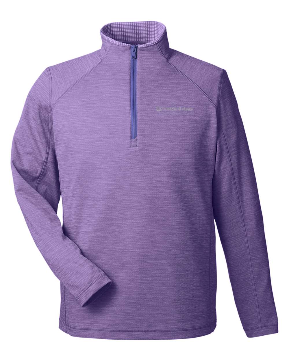 Front View of Collegiate Purple Sankaty Quarter-Zip Pullover - K002709