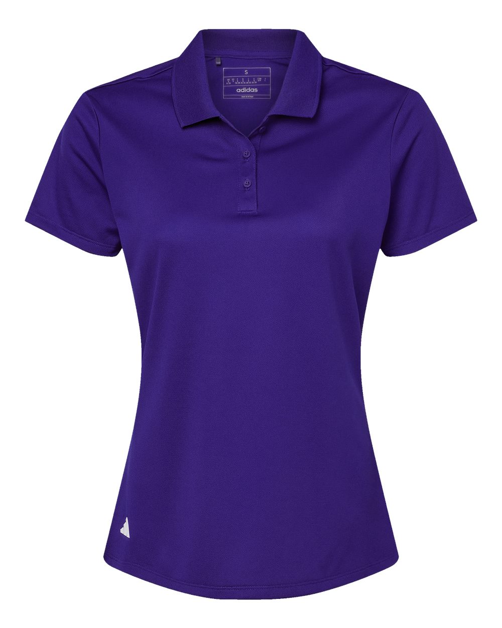 Front View of Collegiate Purple Women's Basic Sport Polo - A431