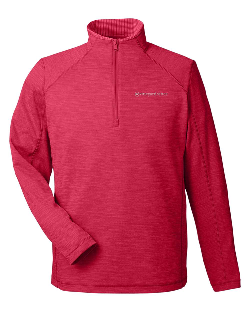 Front View of Collegiate Red Sankaty Quarter-Zip Pullover - K002709