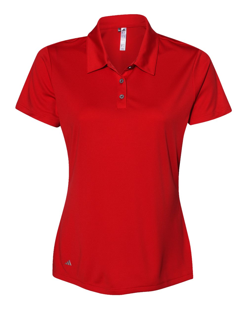 Front View of Collegiate Red Women's Performance Polo - A231