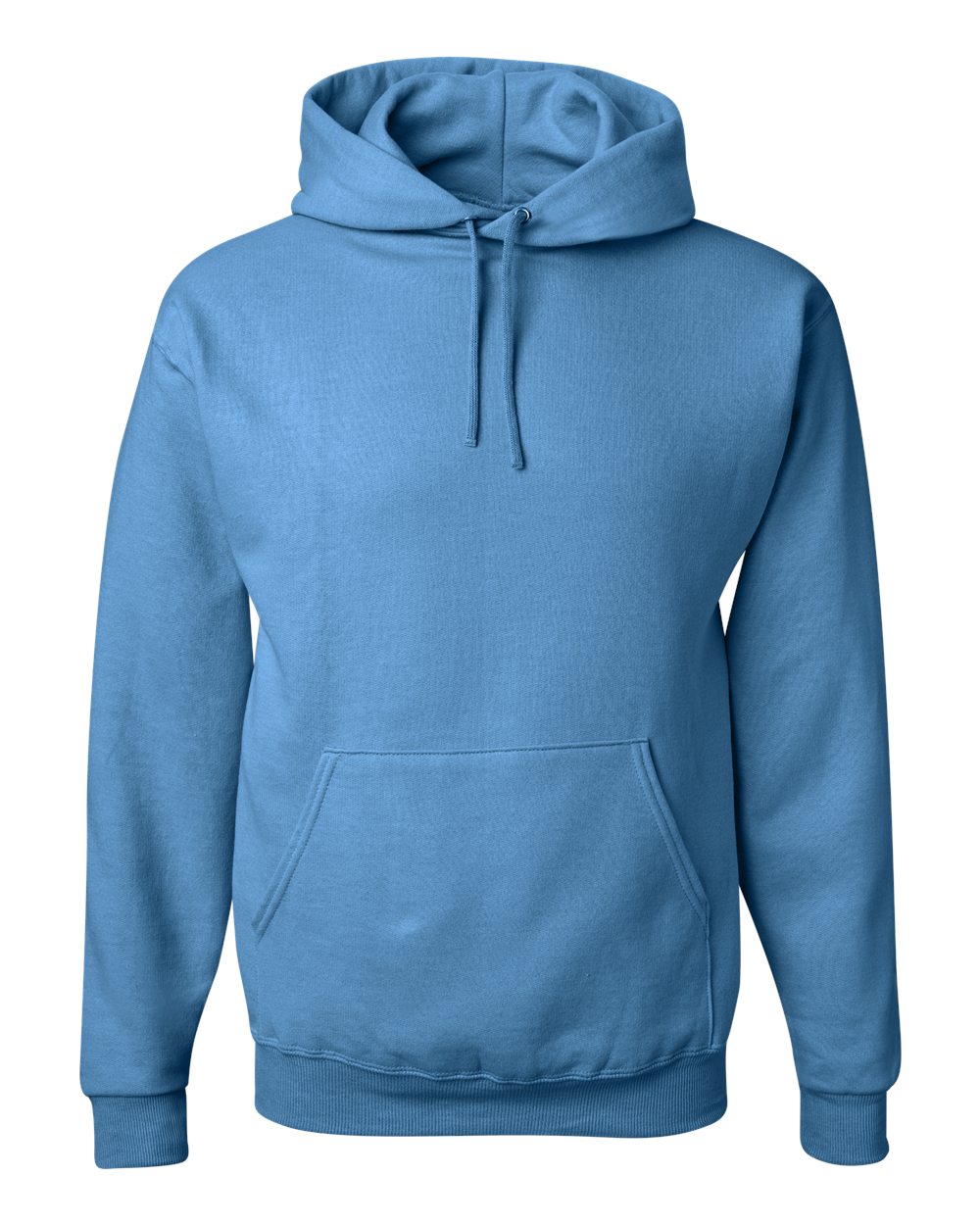 Front View of Columbia Blue NuBlend® Hooded Sweatshirt - 996MR