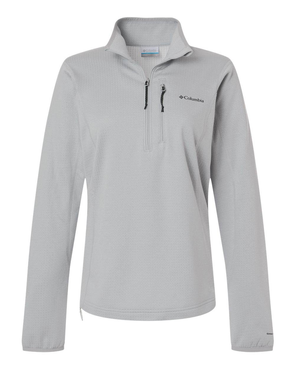 Front View of Columbia Grey/ Columbia Grey Women's Essential Hike™ Grid Fleece Half-Zip Pullover - 213624