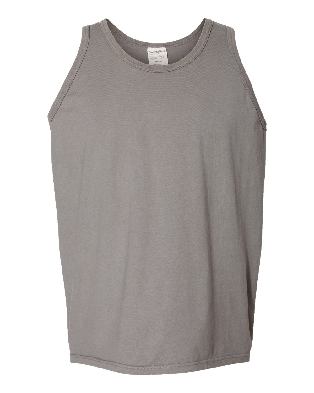 Front View of Concrete Grey Garment-Dyed Unisex Tank Top - GDH300