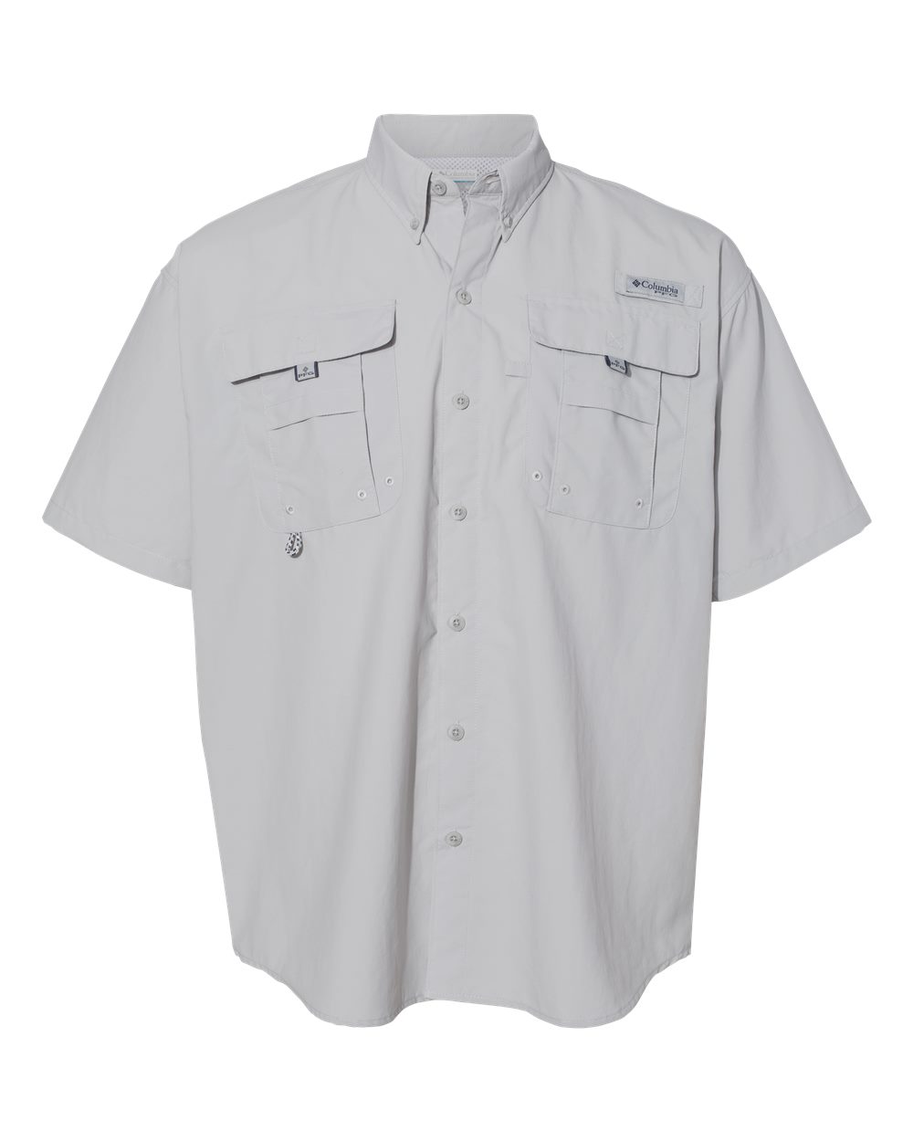 Front View of Cool Grey PFG Bahama™ II Short Sleeve Shirt - 212464