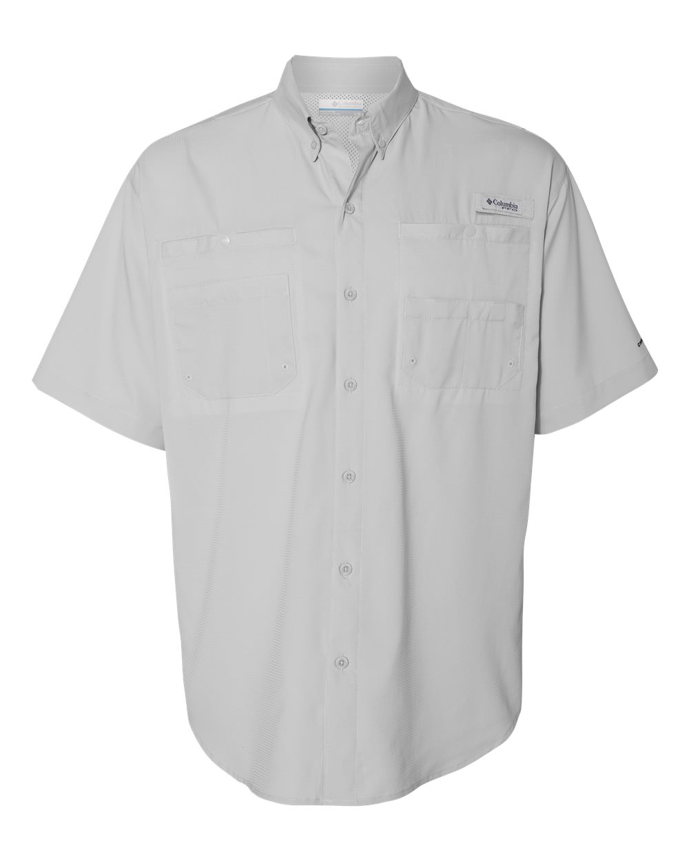 Front View of Cool Grey PFG Tamiami™ II Short Sleeve Shirt - 212468