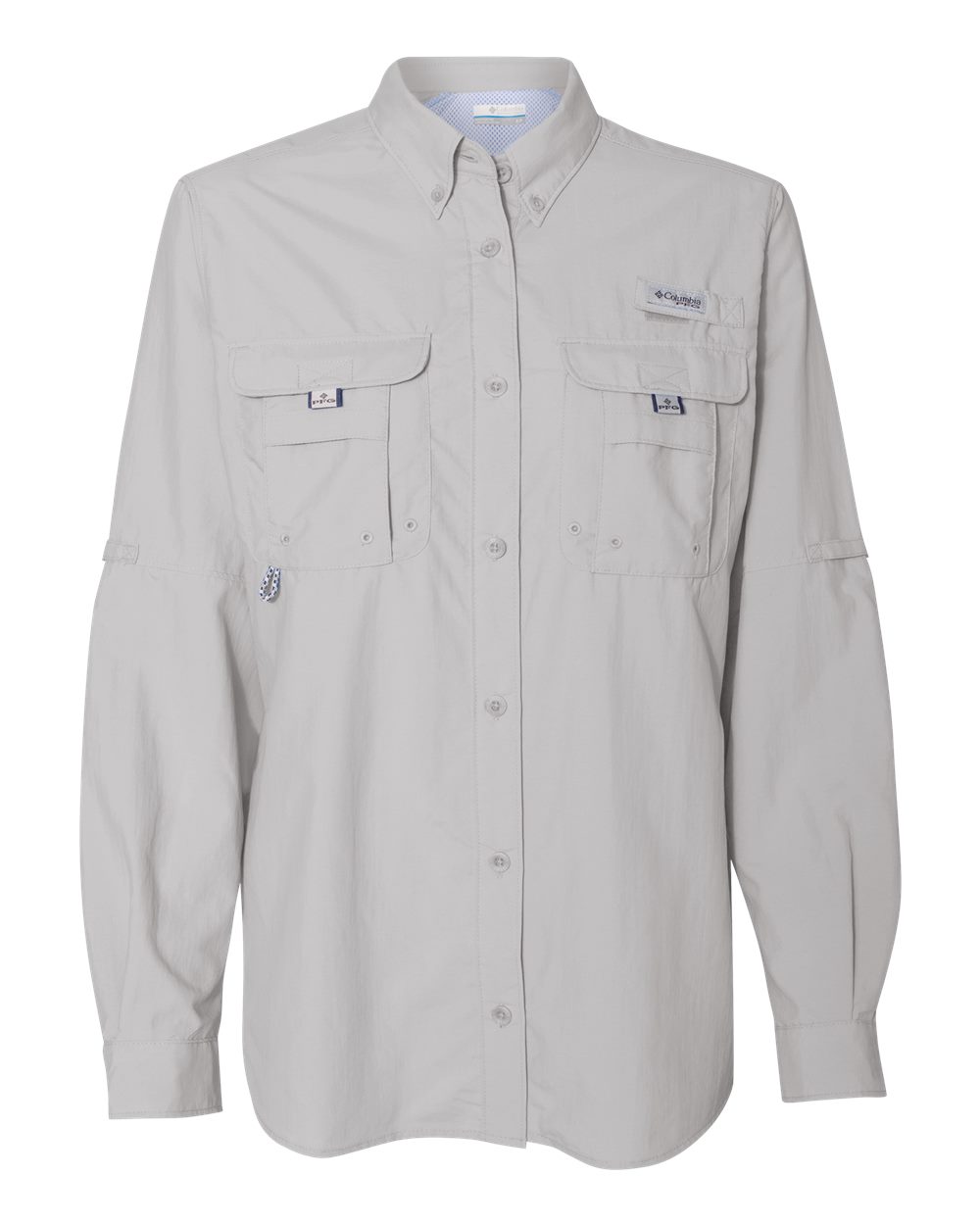 Front View of Cool Grey Women's PFG Bahama™ Shirt - 212474