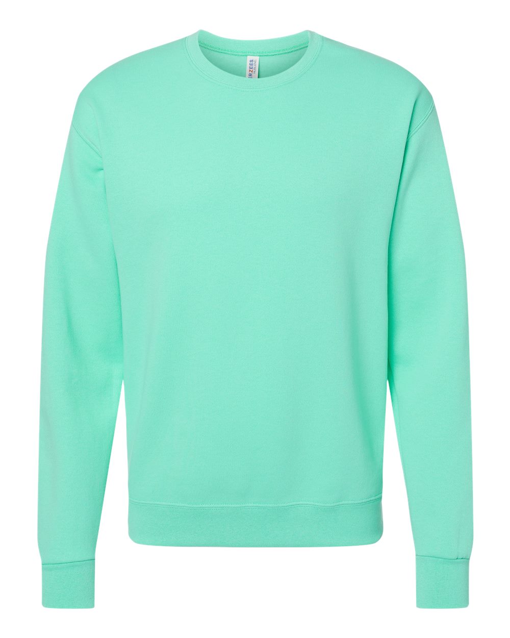 Front View of Cool Mint NuBlend® Crewneck Sweatshirt - 562MR