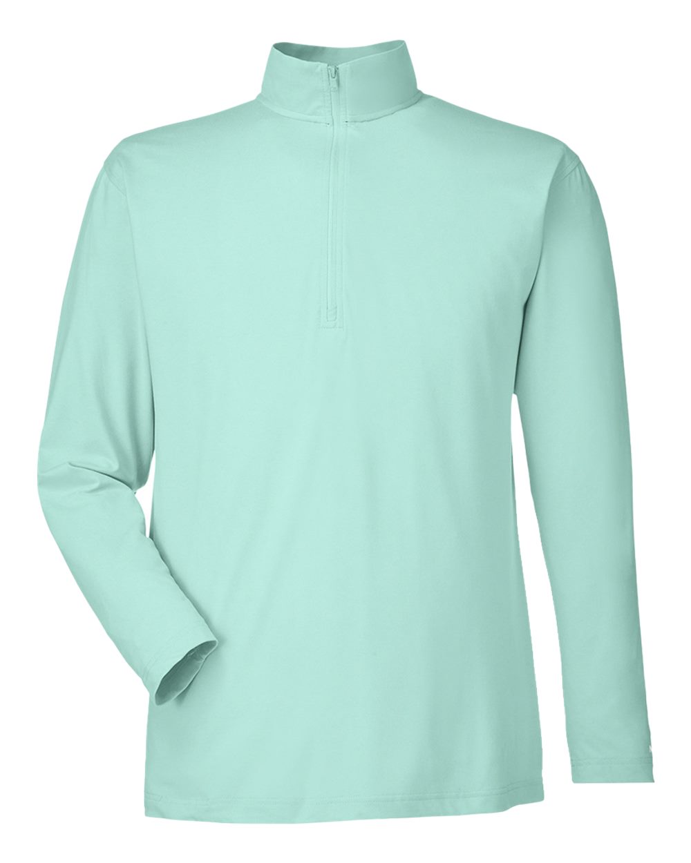 Front View of Cool Mint Saltwater Quarter-Zip Pullover - N17924